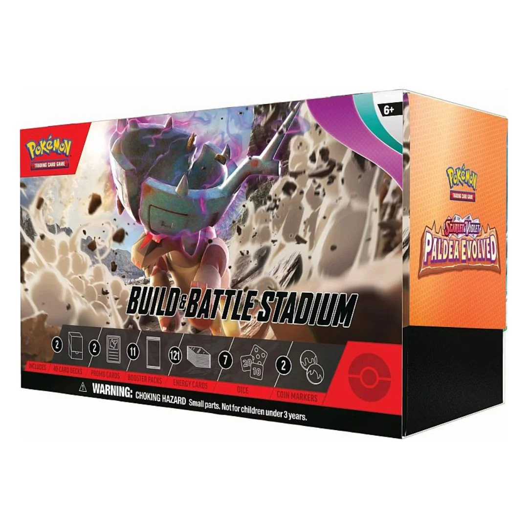 Pokémon Scarlet & Violet: Paldea Evolved Build & Battle Stadium Box